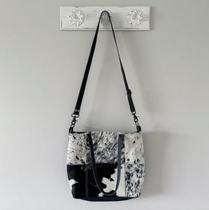 Myra Cowhide Large Tote Bag with Crossbody Strap